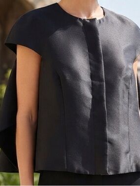 Gracia Black Poly Blouse S